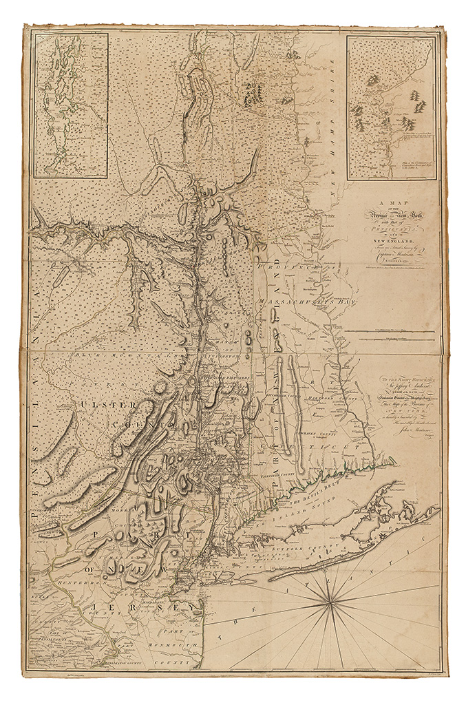 MONTRESOR, JOHN. A Map of the Province of New York, with Part of Pensilvania. and New England.